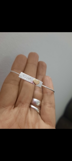 Microesclava con aplique de oro (corazón) - comprar online