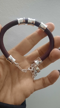 Pulsera de cuero grueso con dona 2 - MP Joyas