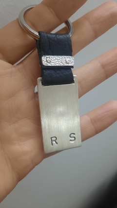 Imagen de Llavero de plata y cuero
