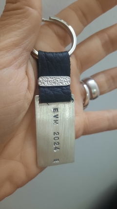 Llavero de plata y cuero