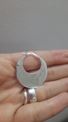 Argollas planas medialuna - MP Joyas