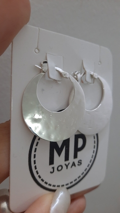 Argollas planas medialuna - comprar online