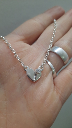 Choker corazón con piedra