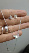 Conjunto corazón con piedra