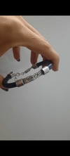 Pulsera de identidad cuero mediano - comprar online