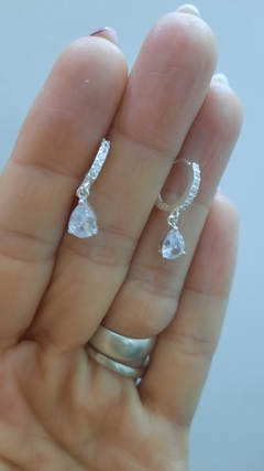 Mini argollita gota colgante - comprar online