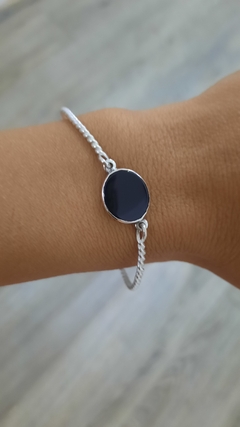 microesclava trenzada onix - MP Joyas
