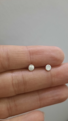Aros círculo esmerilado pequeños - MP Joyas