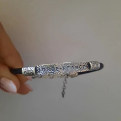Pulsera de identidad cuero mediano