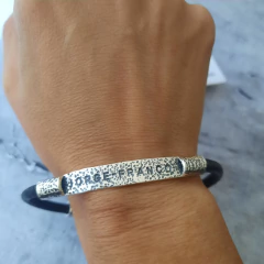 Pulsera de identidad cuero mediano en internet