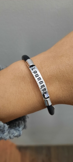 Imagen de Pulsera de identidad cuero mediano
