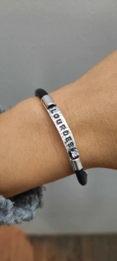 Imagen de Pulsera de identidad cuero mediano
