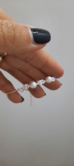 Semirigida de perla y piedras
