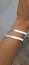 PULSERA IDENTIDAD SEMIRIGIDA CON APLIQUE DE ORO