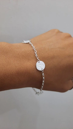 Pulsera tres chapitas - MP Joyas
