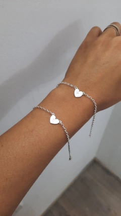 PULSERA ROLO FINA CON CORAZON