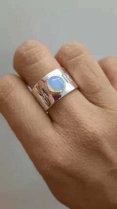 Anillo cinta AMOR con piedra natural - MP Joyas