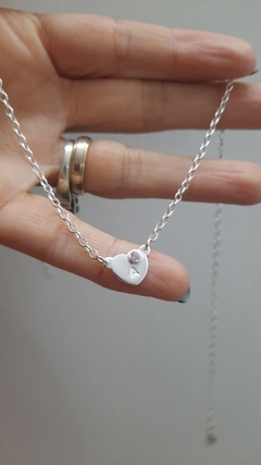 Choker corazón con piedra - comprar online