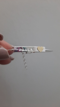 Microesclava con aplique de oro (corazón) - MP Joyas