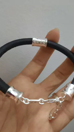 Pulsera de cuero grueso Silver en internet