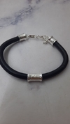 Pulsera de cuero grueso Silver