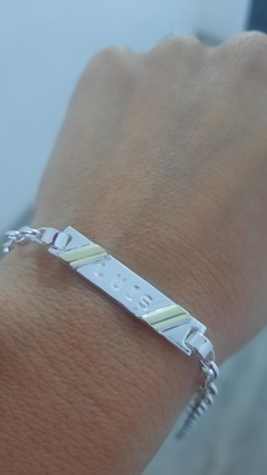 Pulsera Identidad adulto con aplique de oro - comprar online
