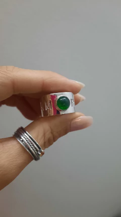 Imagen de Anillo cinta AMOR con piedra natural