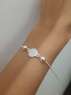 Pulsera espejito con bolitas - tienda online