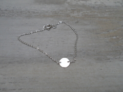 Pulsera espejito con chapita 10 mm