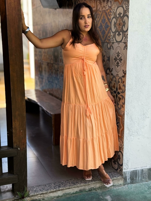 Vestido alicia laranja