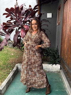 Vestido Longo Eterno Animal Print - Bellestille
