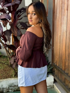 Blusa Jessica marrom - comprar online