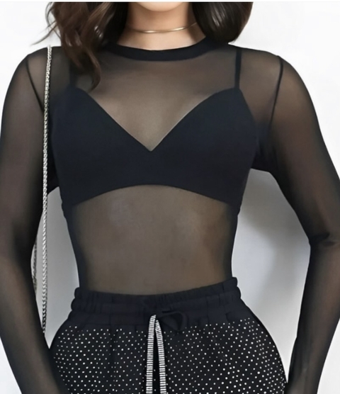 Body Tule preto