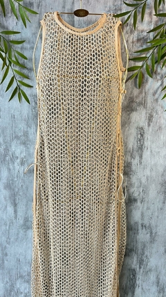 Vestido Tela com Brilho Nude Celebrar - Aluvie