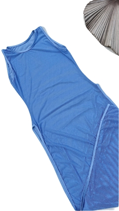 Vestido Tela Azul Enseada Brick - loja online