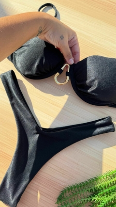 Biquini Maia Preto Glam Asa Delta - Aluvie