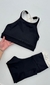 Conjunto Milena Preto c/ Off Short c/ Bolso Bicolor Duo