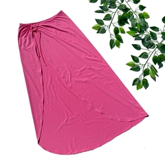 Saia Midi Laço Rosa Candy - comprar online