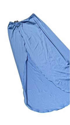 Saia Midi Azul Enseada Brick - Aluvie