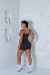 Conjunto Basic Coffe Short Aurora Fit na internet