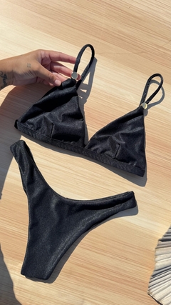 Biquini Mia Preto Glam Asa Fio Duplo - Aluvie