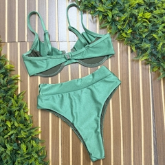 Biquíni Marina Verde Hot Pants Celebrar na internet