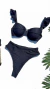 Biquini Maitê Corrente Preto Dark Hot Sem Cós (Hot Retrô) Calli - comprar online