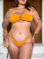Biquini Gabi Mostarda Asa Delta Recortes Soleil - comprar online