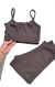 Conjunto Basic Coffe Short Aurora Fit - comprar online