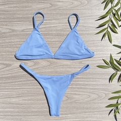 Biquini Basic Azul Enseada Candy Tira - comprar online