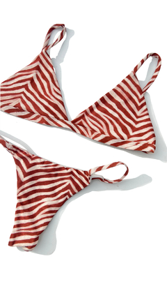 Biquini Basic Zebra Marrom Tira - comprar online