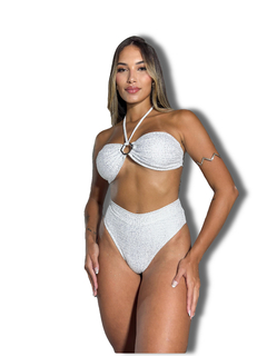 Biquini Amanda Branco Prata Festas Hot - comprar online
