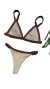 Biquini Nádia Off c/ Marrom Tira Viés c/ Regulador Mousse de Carmel - Aluvie
