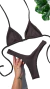 Biquíni Cortininha Coffe Asa Delta Aurora Beach - comprar online